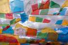 Prayer flags in the Himalayas-Mt-Everest National Nature Reserve-Shigatse Prefecture-Tibet-China Art Print